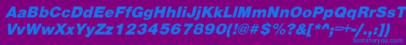 PartridgeoblHe Font – Blue Fonts on Purple Background