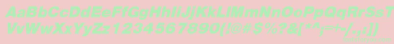 PartridgeoblHe Font – Green Fonts on Pink Background