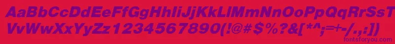 PartridgeoblHe Font – Purple Fonts on Red Background