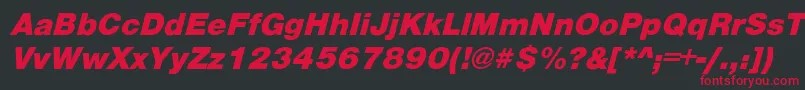 PartridgeoblHe Font – Red Fonts on Black Background