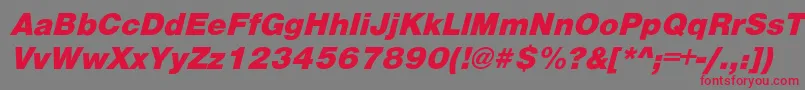 PartridgeoblHe Font – Red Fonts on Gray Background