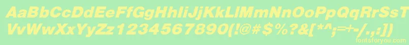 PartridgeoblHe Font – Yellow Fonts on Green Background