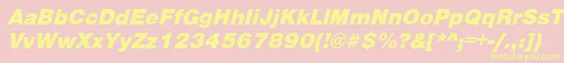 PartridgeoblHe Font – Yellow Fonts on Pink Background