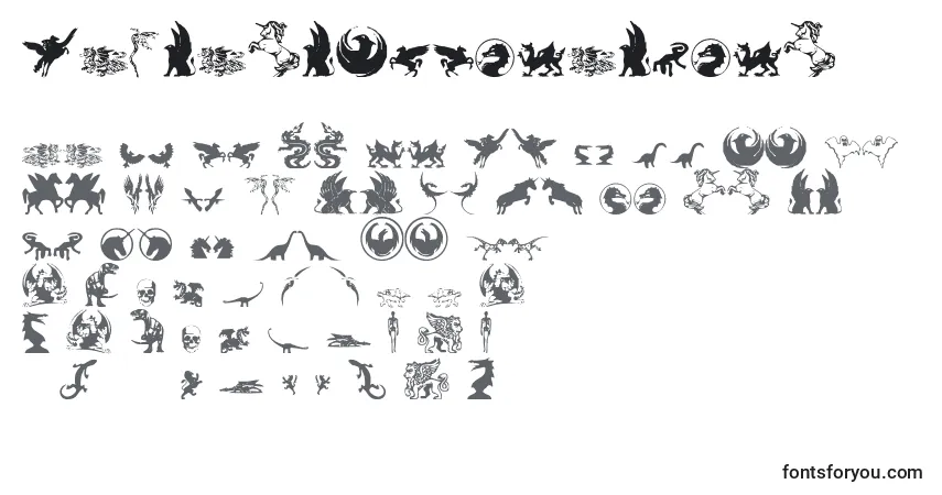FantasticCreatures-fontti – aakkoset, numerot, erikoismerkit