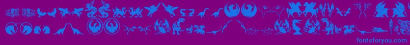 FantasticCreatures Font – Blue Fonts on Purple Background