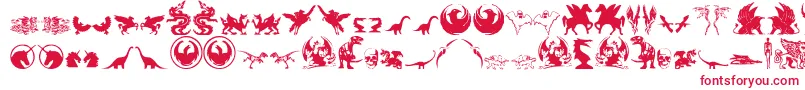 FantasticCreatures Font – Red Fonts on White Background