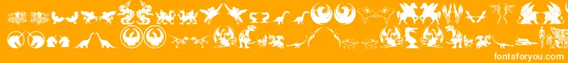 FantasticCreatures Font – White Fonts on Orange Background