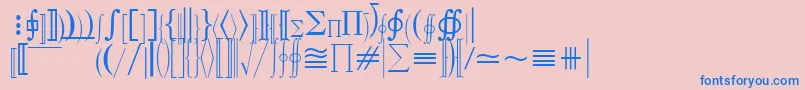 フォントQuantaPiFiveSsi – ピンクの背景に青い文字