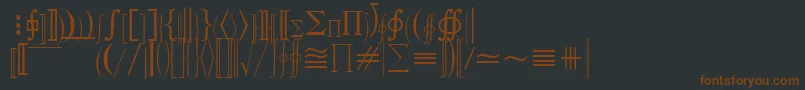 fuente QuantaPiFiveSsi – Fuentes Marrones Sobre Fondo Negro