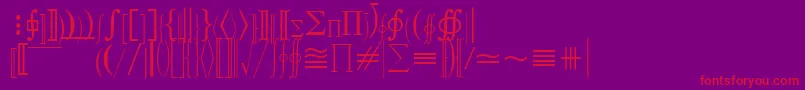 QuantaPiFiveSsi Font – Red Fonts on Purple Background