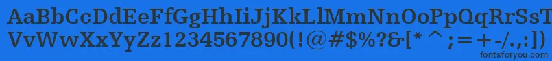 HumanistSlabserif712BoldBt Font – Black Fonts on Blue Background