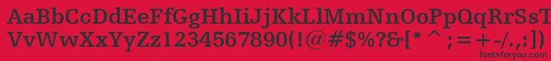 HumanistSlabserif712BoldBt Font – Black Fonts on Red Background