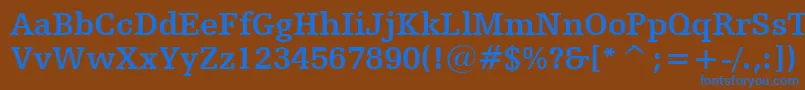 Шрифт HumanistSlabserif712BoldBt – синие шрифты на коричневом фоне