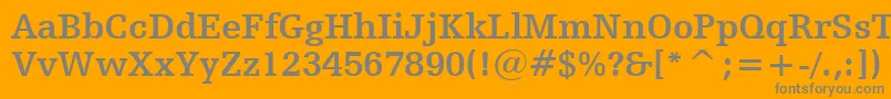 フォントHumanistSlabserif712BoldBt – オレンジの背景に灰色の文字