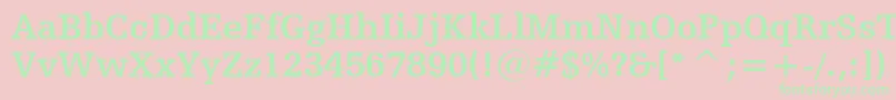 HumanistSlabserif712BoldBt Font – Green Fonts on Pink Background