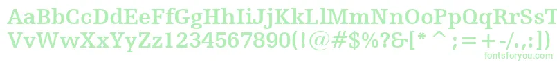HumanistSlabserif712BoldBt-fontti – vihreät fontit valkoisella taustalla