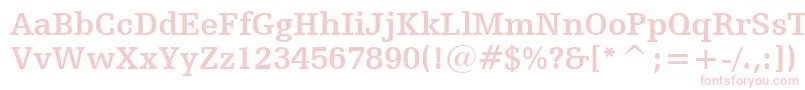 フォントHumanistSlabserif712BoldBt – 白い背景にピンクのフォント