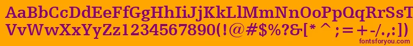 HumanistSlabserif712BoldBt Font – Purple Fonts on Orange Background