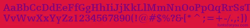 HumanistSlabserif712BoldBt Font – Purple Fonts on Red Background