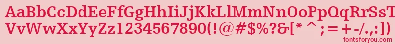 HumanistSlabserif712BoldBt Font – Red Fonts on Pink Background