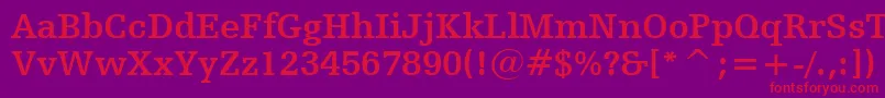 HumanistSlabserif712BoldBt Font – Red Fonts on Purple Background