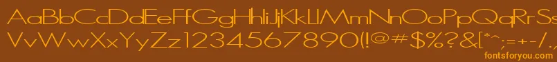 MicroSerifLight Font – Orange Fonts on Brown Background