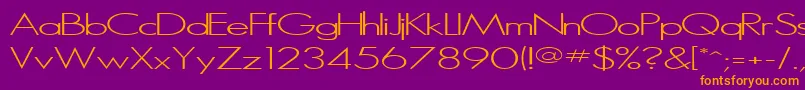 Weitere Informationen zur MicroSerifLight-Schriftart MicroSerifLight-Schriftart – Orangefarbene Schriften auf violettem Hintergrund