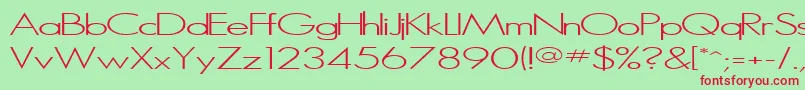 MicroSerifLight Font – Red Fonts on Green Background