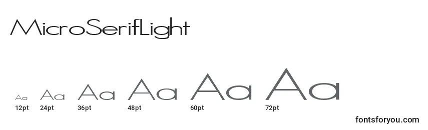 MicroSerifLight Font Sizes