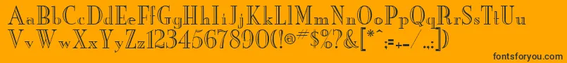 NewYorkerEngraved Font – Black Fonts on Orange Background