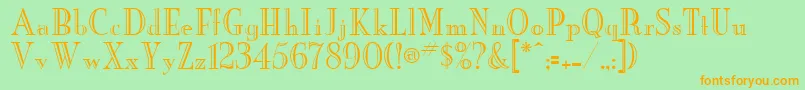 NewYorkerEngraved Font – Orange Fonts on Green Background