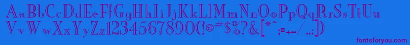 NewYorkerEngraved Font – Purple Fonts on Blue Background