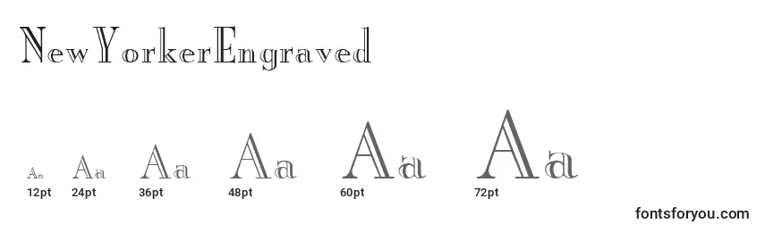 NewYorkerEngraved Font Sizes