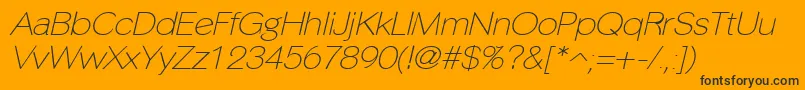 PhinsterfineItalic Font – Black Fonts on Orange Background