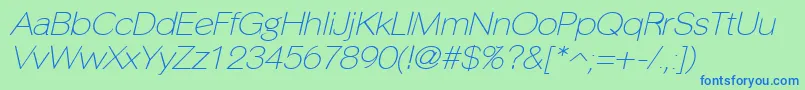 PhinsterfineItalic Font – Blue Fonts on Green Background