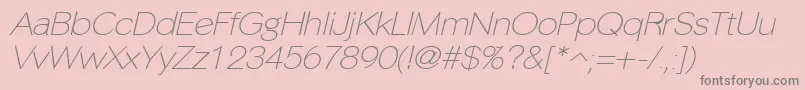 PhinsterfineItalic-Schriftart – Graue Schriften auf rosa Hintergrund