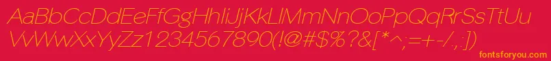 PhinsterfineItalic Font – Orange Fonts on Red Background