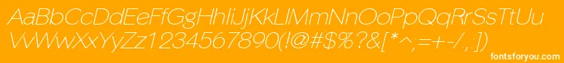 PhinsterfineItalic Font – White Fonts on Orange Background