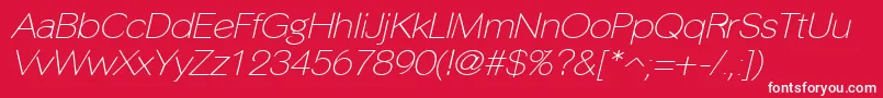 PhinsterfineItalic Font – White Fonts on Red Background