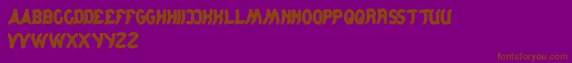 JumpingRunning Font – Brown Fonts on Purple Background