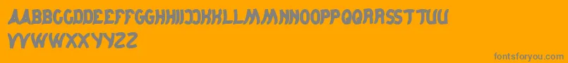 JumpingRunning Font – Gray Fonts on Orange Background