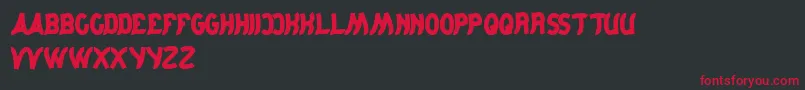 JumpingRunning Font – Red Fonts on Black Background