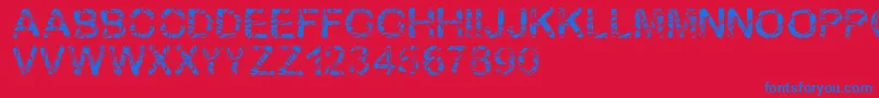 Blambu Font – Blue Fonts on Red Background