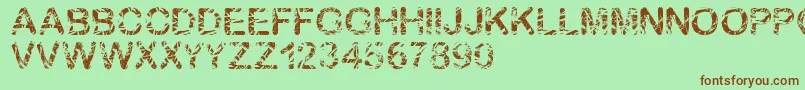 Blambu Font – Brown Fonts on Green Background