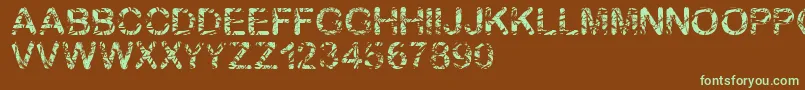 Blambu Font – Green Fonts on Brown Background