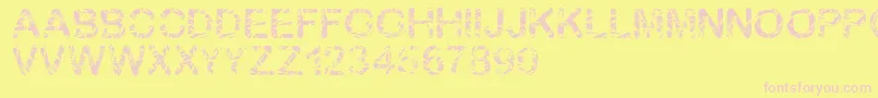 Blambu Font – Pink Fonts on Yellow Background