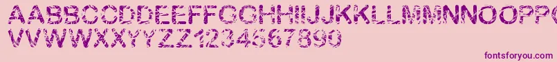 Blambu-Schriftart – Violette Schriften auf rosa Hintergrund