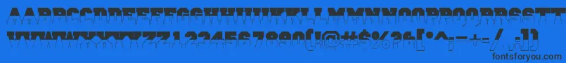 Шрифт ACampusbwBold – чёрные шрифты на синем фоне