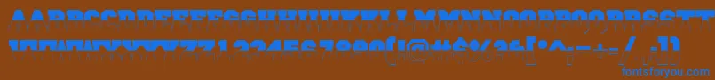 ACampusbwBold Font – Blue Fonts on Brown Background