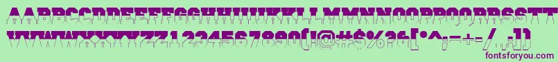 ACampusbwBold Font – Purple Fonts on Green Background